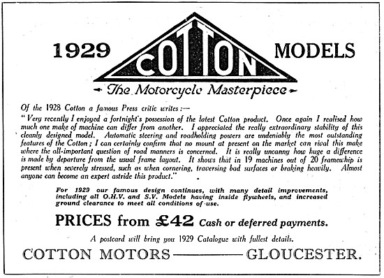 Cotton Motor Cycles                                              