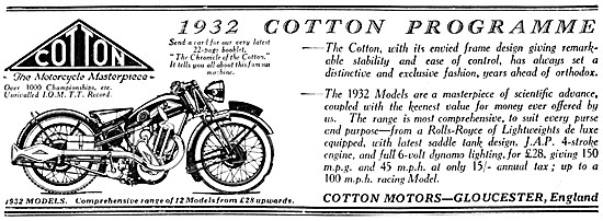 Cotton Motor Cycles                                              
