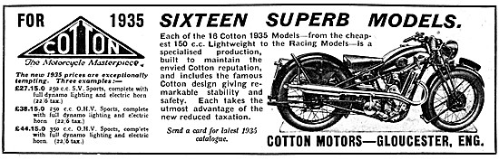 1934 Cotton 150 cc Lightweight Motor Cycle                       
