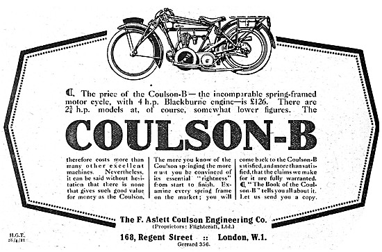 Coulson- B Motorcycle - Coulson-B 4 hp Blackburne                