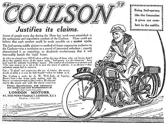 1921 Coulson Motor Cycles                                        