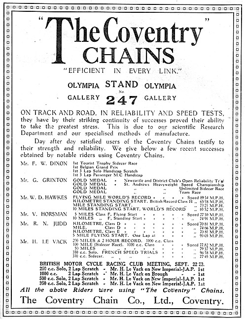 Coventry Motorcycle Chains                                       