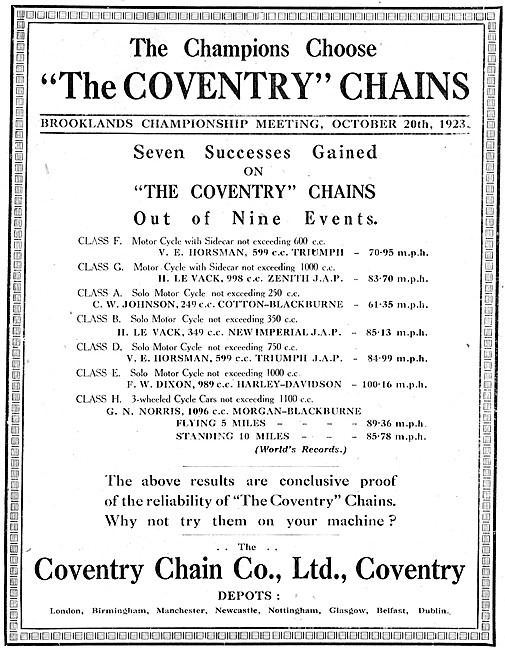Coventry Motor Cycle Chains                                      