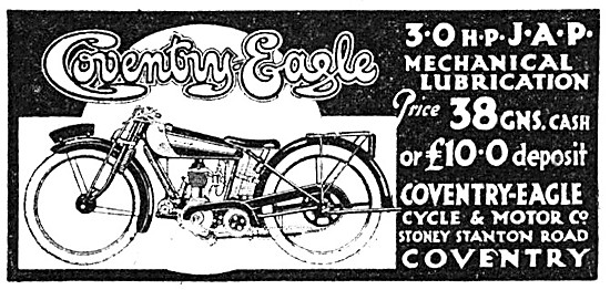 1926 Coventry-Eagle JAP 3 hp Motor Cycle                         