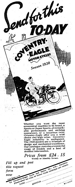 Coventry-Eagle Motor Cycles 1930                                 