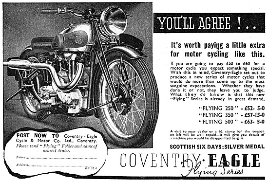 1937 Coventry-Eagle Flying 500 Motor Cycle                       