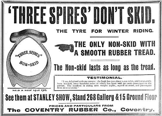 Coventry Rubber Three Spires Motor Cycle Tyres                   