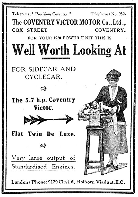 1920 Coventry Victor Motor Cycle & Cyclecar Engines              