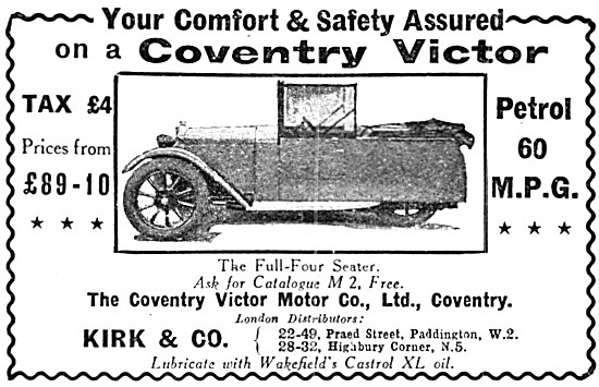 1931 Coventry Victor Three Wheeler Cars Advert                   