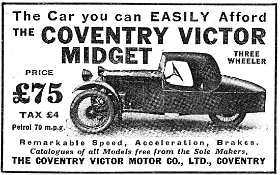 1932 Coventry Victor Midget Three Wheeler                        