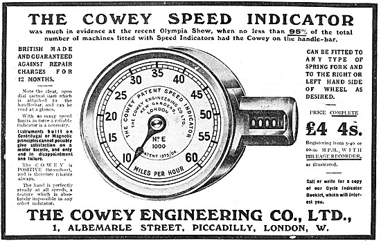 Cowey Instruments - Cowey Motor Cycle Speedometer                