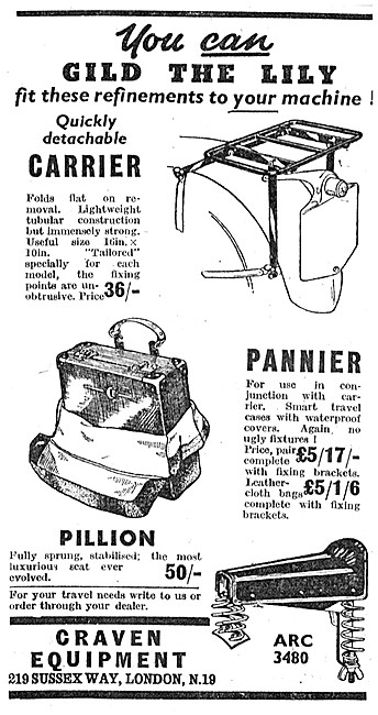 Craven Motorcycle Panniers & Luggage                             