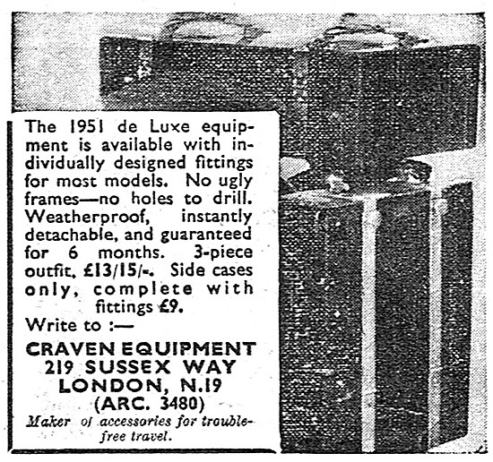Craven Motorcycle Panniers & Luggage Carriers                    