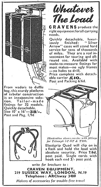 Craven Motorcycle Panniers & Luggage Racks                       