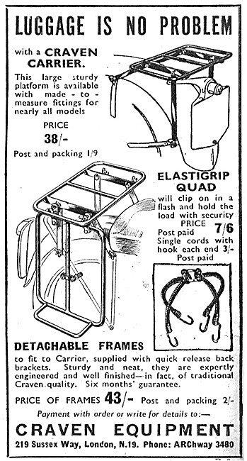 Craven Motorcycle Panniers & Luggage Racks                       