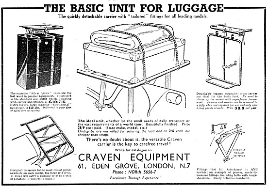 Craven Motorcycle Panniers & Luggage - Craven Top Box            