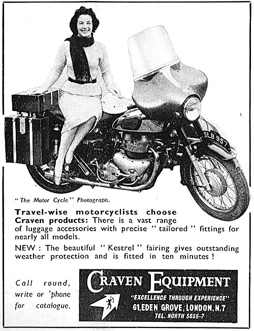 Craven Panniers & Carriers 1957 Advert                           