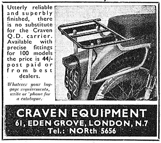 Craven Motorcycle Carrier Racks                                  