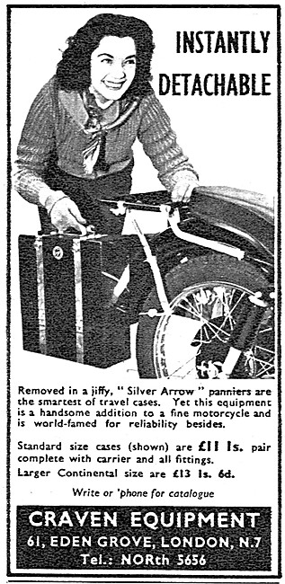 Craven Silver Arrow Motor Cycle Panniers & Luggage               