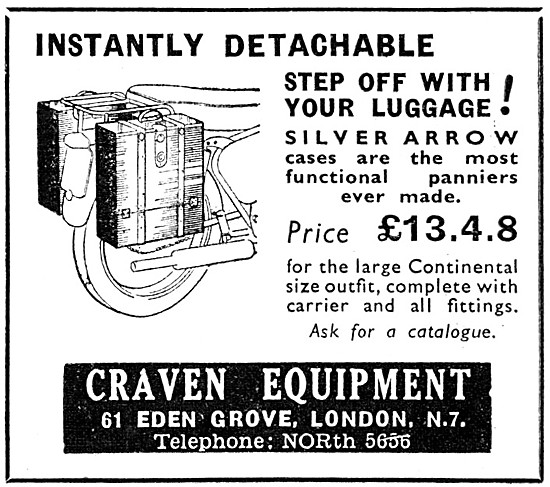 Craven Motor Cycle Panniers & Luggage Carriers                   