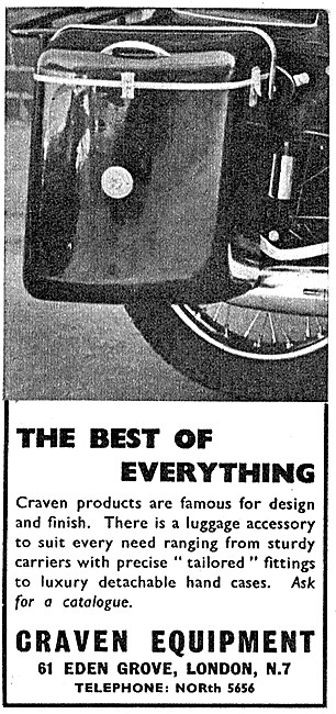 Craven Carriers & Panniers 1963 Range                            