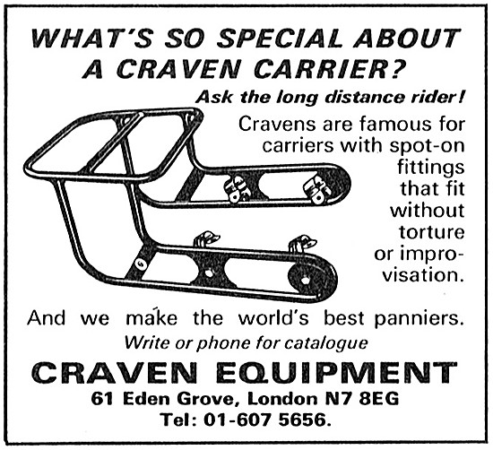 Craven Motorcycle Panniers & Carriers                            