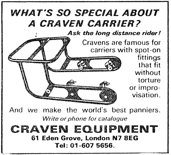 Craven Motorcycle Panniers & Luggage Carriers                    