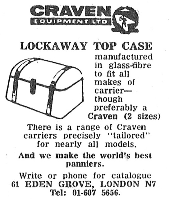 1974 Craven Lockaway Top Case                                    