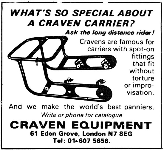 Craven Motorcycle Carriers, Panniers & Luggage                   