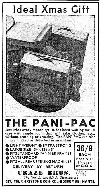 Craze Brothers Pani-Pac Panniers                                 