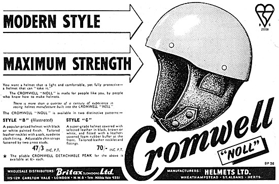 Cromwell Noll Helmet 1955                                        