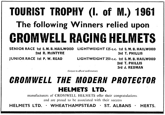 Cromwell Racing Helmets                                          
