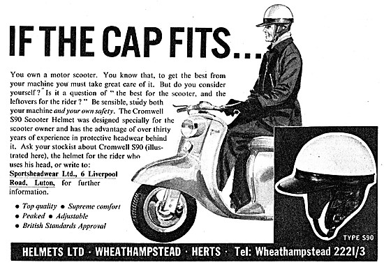 Cromwell S90 Motorcycle Helmet 1963 Style                        