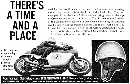 1963 Cromwell Racing Pudding Basin Style Helmets                 