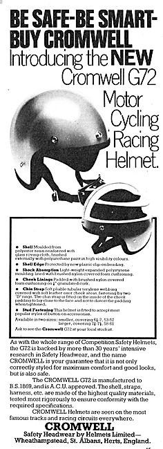 Cromwell G72 Motor Racing Helmet                                 