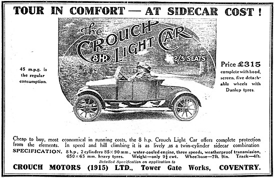 Crouch Cars - Crouch 8 hp Light Car                              