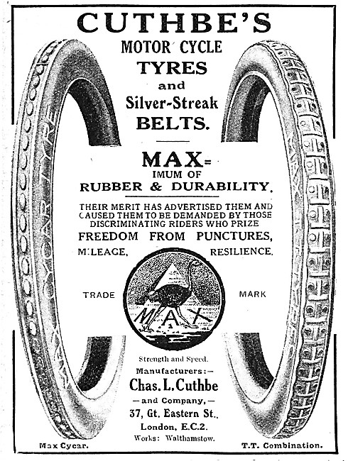 Cuthbes Motor Cycle Tyres -  Cuthbe Belts                        