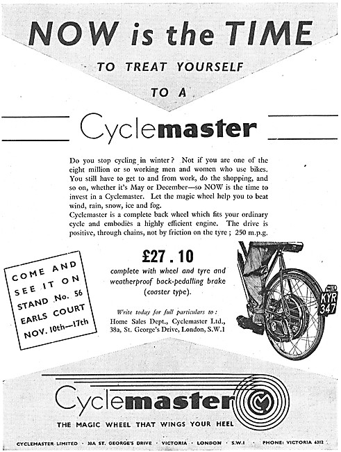 1951 Cyclemaster Motor Wheel Cyclemotor                          