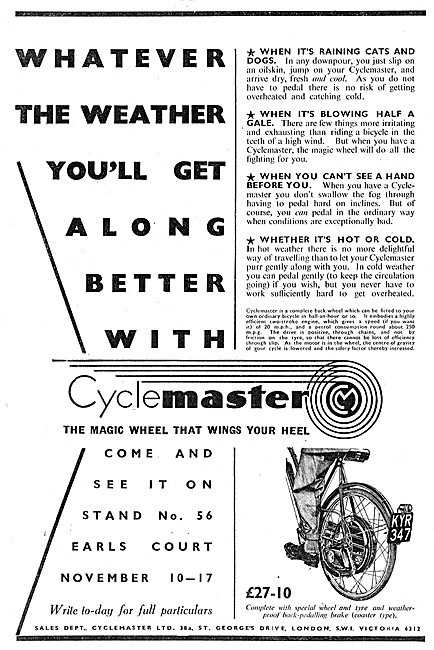 Cyclemaster Motor Wheel Cyclemotor                               