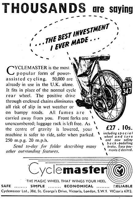 Cyclemaster Motor Wheel Cyclemotor                               