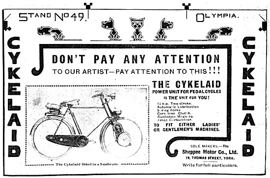 Cykelaid Pwoer Unit For Pedal Cycles 1.25 hp 1920                