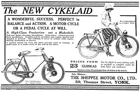 1923 Cykelaid 1 1/4 hp Cycle Motor - Cykelaid Moped              
