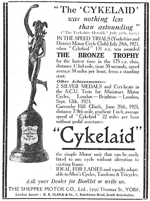 1924 Cykelaid 131cc Motor Cycle                                  