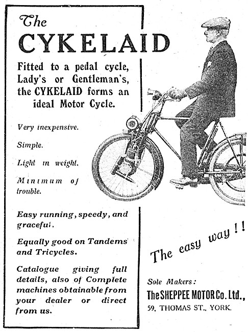 1924 Cykelaid Lightweight Motor Cycles & Cyclemotors             