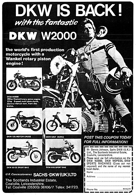 DKW Motorcycles - DKW 50P Moped - DKW 50 GS - DKW 69S            