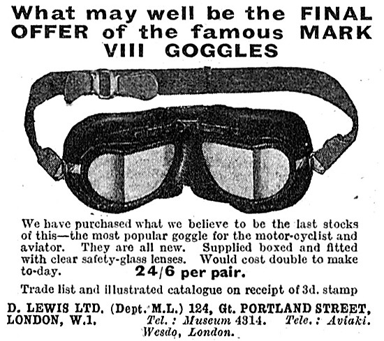 D.Lewis Mark VIII Goggles                                        