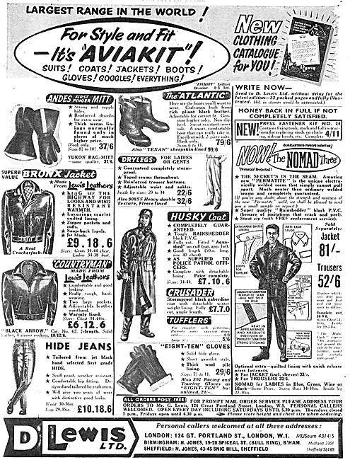 D.Lewis Leathers & Motor Cycle Clothing                          