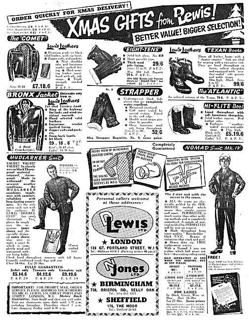 Lewis Leathers 1961 Styles                                       
