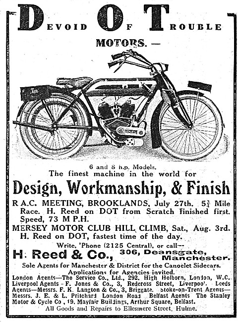 1912 DOT 8 hp V-Twin Motor Cycle                                 