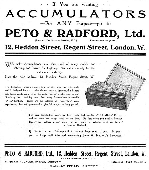 Peto & Radford Accumulators                                      